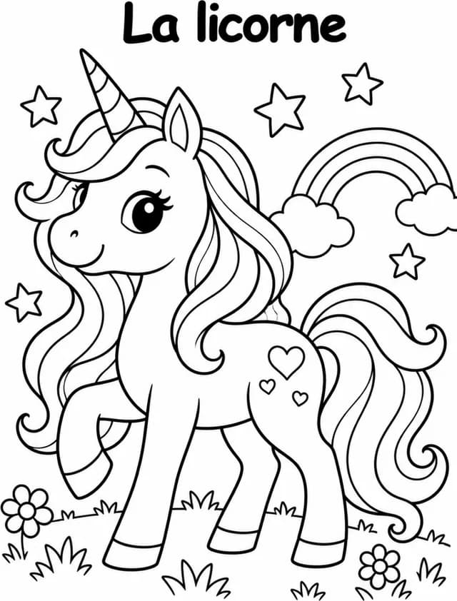 Aperçu du coloriage Licorne