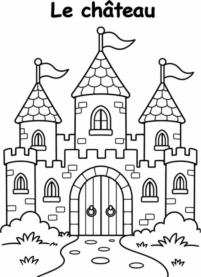 Aperçu du coloriage Château