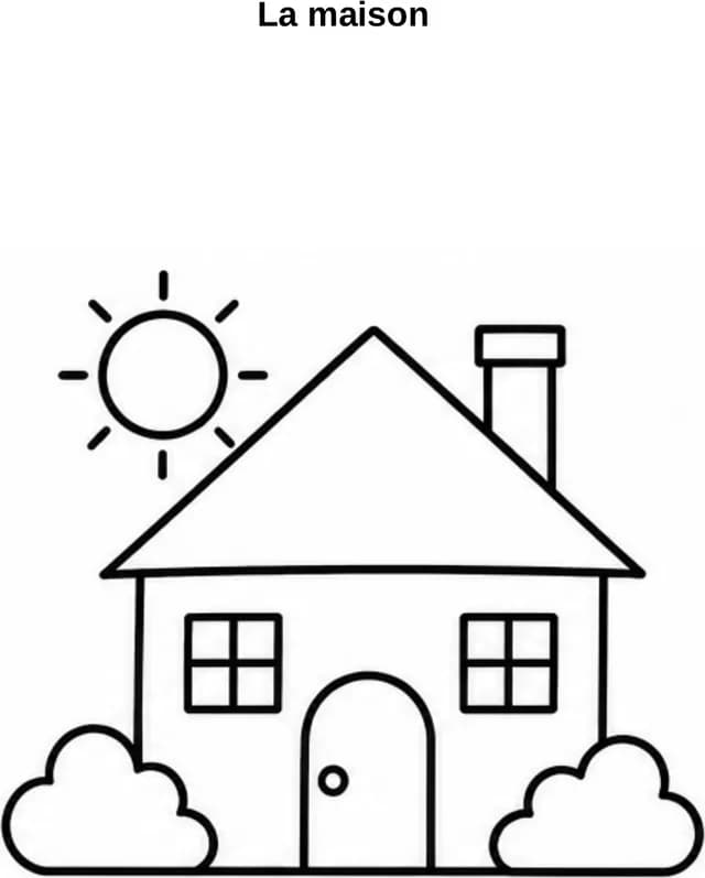 Aperçu du coloriage Maison